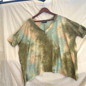 Green blue pink tie dye